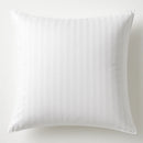 100% Cotton European Pillowcase 400 Thread Count Hotel Quality - Striped White (65x65cm)