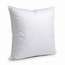 2x 100% Cotton European Pillowcase 400 Thread Count Hotel Quality - Striped White (65x65cm)
