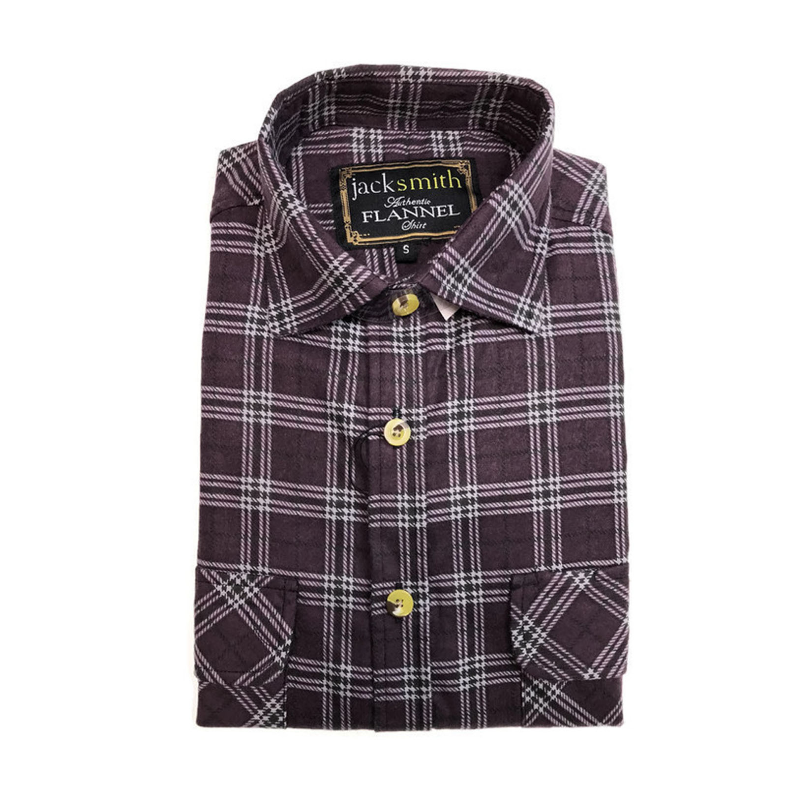 Mens Flannelette Shirt 100% Cotton Check Flannel Long Sleeve - Burgundy