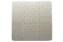 Square Anti Slip Loofah Shower Rug Non Slip Bathroom Bath Mat Water Drains Beige