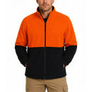 Hi Vis Polar Fleece Full Zip Safety Workwear Fleecy Jacket Unisex - Orange