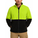 Hi Vis Polar Fleece Full Zip Safety Workwear Fleecy Jacket Unisex - Yellow