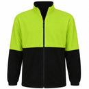Hi Vis Polar Fleece Full Zip Safety Workwear Fleecy Jacket Unisex - Yellow