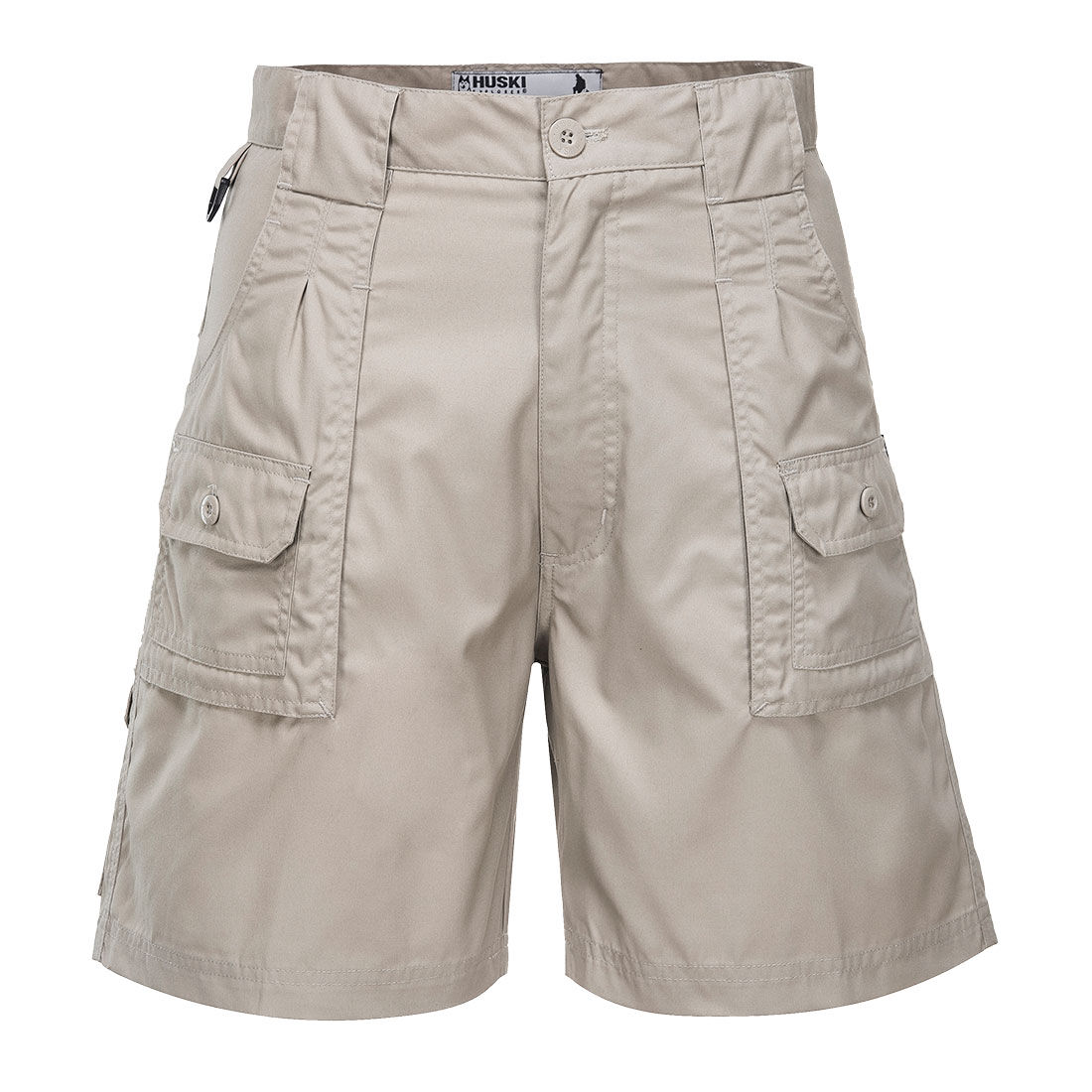 HUSKI Mens Cargo Shorts Work Casual Workwear - Bone