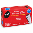 1000x Clear Disposable Vinyl Gloves Powder Free Latex Free Bulk - 1 Box