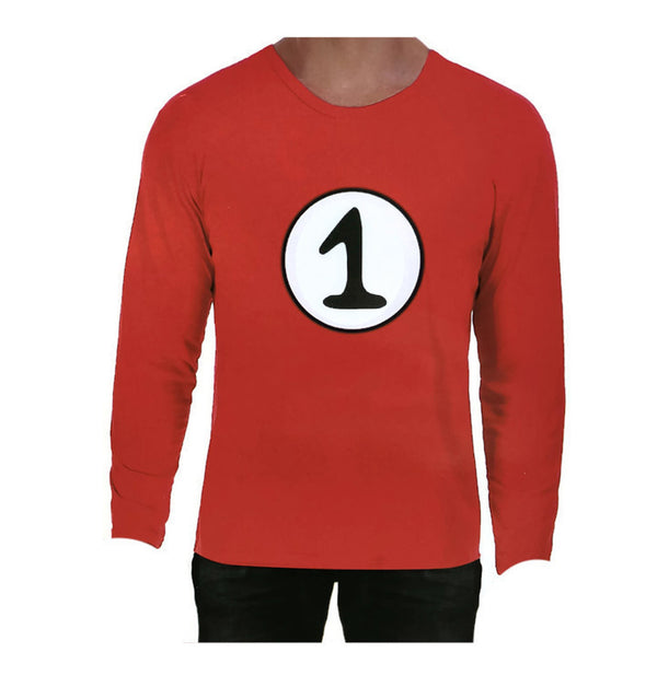 Dr. Seuss Adult Cat In The Hat Thing 1 Dr Seuss Red Top Party Costume Book Week  - L