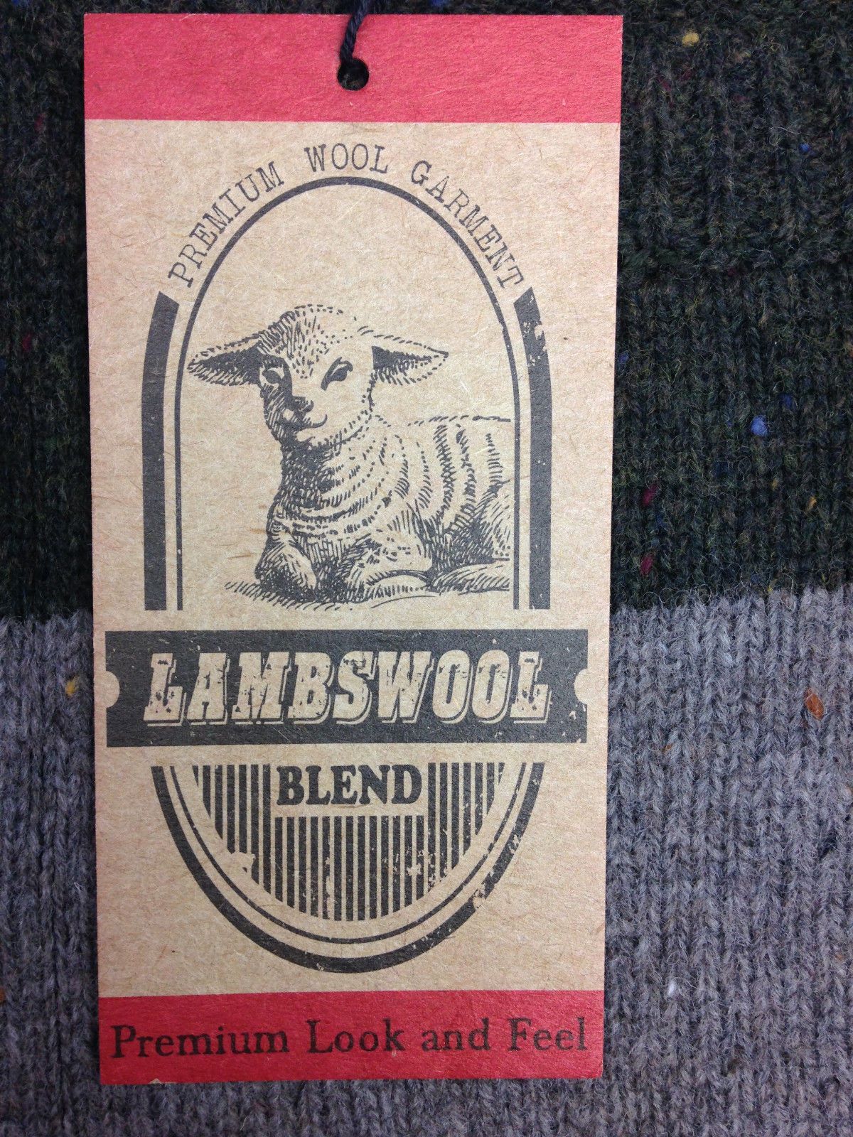 LAMBS WOOL KNIT JUMPER Pullover Mens Sweater Knitted Half Zip Crew Neck - Half Zip in Deep Red