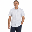 Mens MARINE ANCHOR SHIRT 100% COTTON Surf Party Short Sleeve Vintage - White