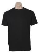 Mens Plain 100% Cotton T-Shirt Basic Blank Casual Short Sleeve Tee Top in Black