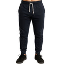 Mens Skinny Track Pants Slim Fit Joggers Gym Cuffed Sports Trousers - Navy