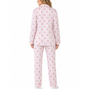 Womens Pyjama Set 100% Cotton Long Sleeve Button Up PJs Sleepwear - Pink Floral