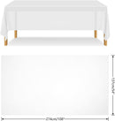 Table Cloth Cover Reusable & Washable Xmas Party 137cm x 274cm (54"x108") in White