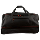 140L Pierre Cardin Trolley Bag Medium Soft Travel Luggage Wheeled Duffle - Black