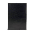Pierre Cardin Leather Passport Holder Cover Travel Wallet w/ RFID Protection - Black