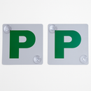 2x GREEN P PLATES Suction Probationary Car Window Signs for NSW (New South Wales)