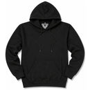 Mens Hoodie 100% Cotton Fleece Pullover Sweatshirt Warm Jumper - Black