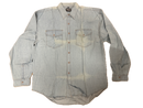 Denim Long Sleeve Jean Shirt Buttoned Front Casual Soft Top 100% COTTON - XL