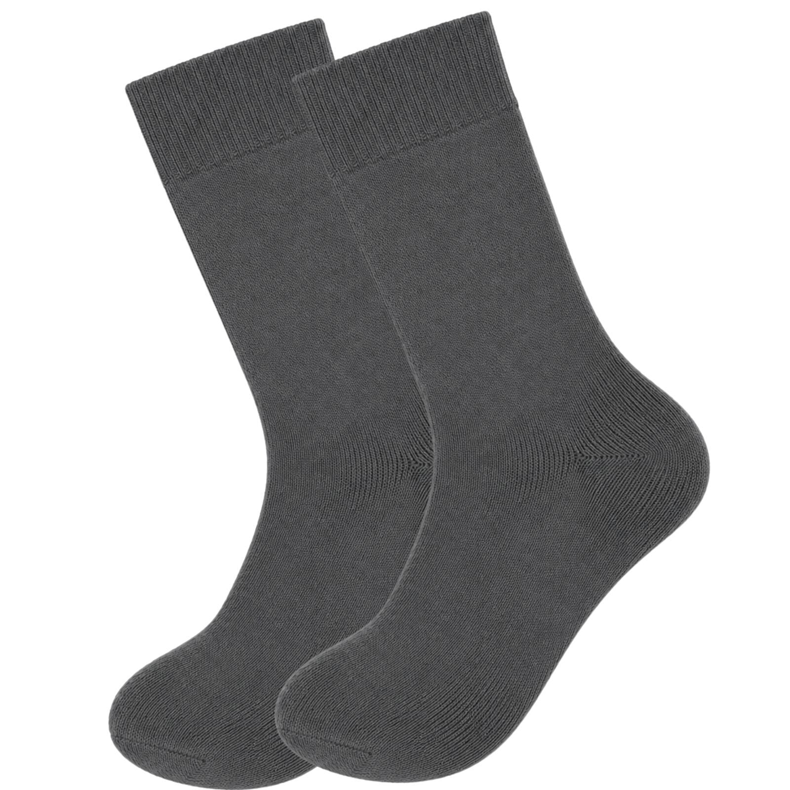 Merino Wool Mens Thermal Diabetic Socks Loose Top Circulation 1 Pair - Grey