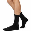 Merino Wool Mens Thermal Diabetic Socks Loose Top Circulation 1 Pair - Black