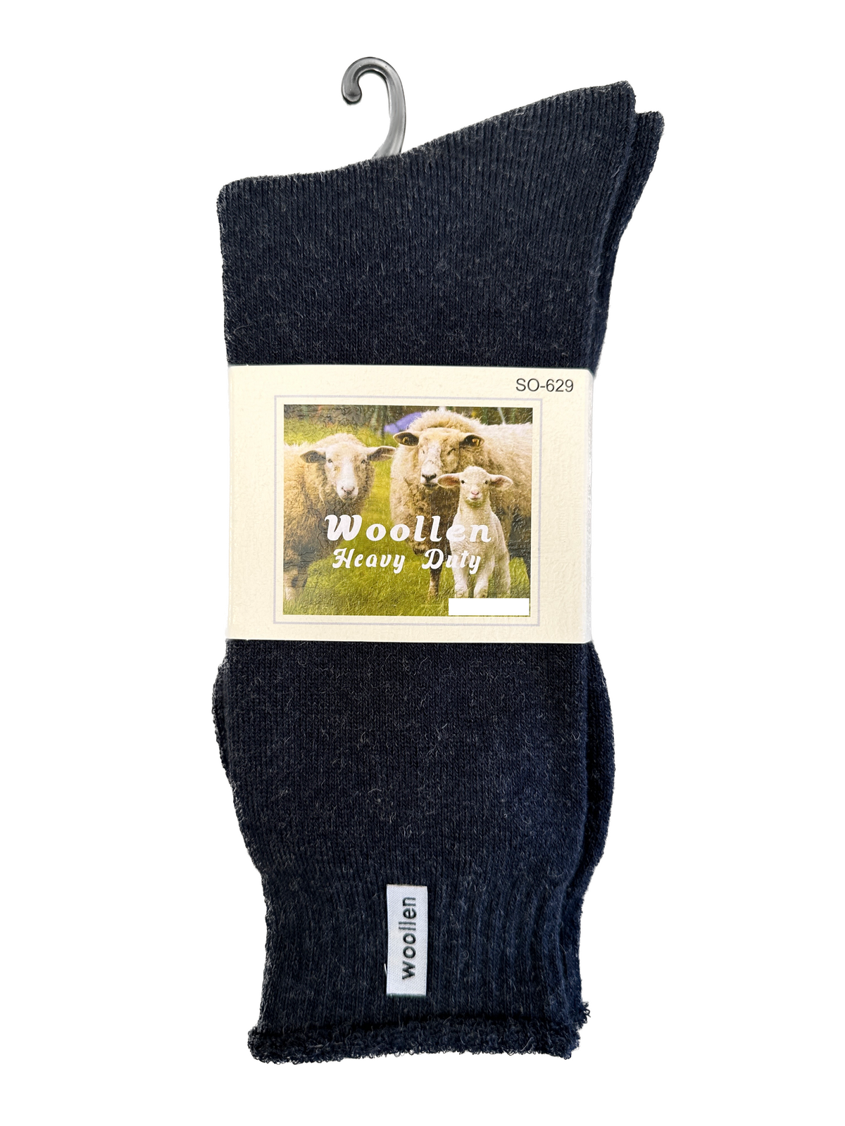 1 Pair Premium Mens Wool Heavy Duty Thick Work Socks Cushion Woolen - Navy