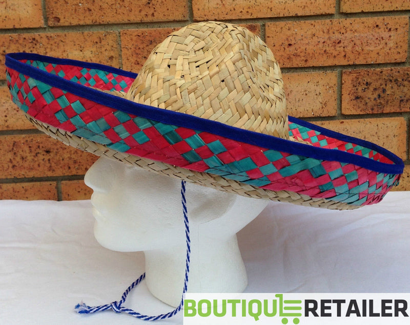Mexican SOMBRERO Fancy Dress Straw Party Costume Hat Cap Spanish
