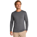 Mens Thermal Top Fleece Lined Long Sleeve Winter Baselayer Warm Shirt - Grey
