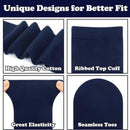 1x Pair School Uniform Knee High Socks Cotton Rich Girls Boys Kids - Navy - 2-8 (10-12 Years Old)