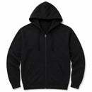 Mens Plus Size Full Zip Hoodie Fleece Jumper Jacket Winter Polyester - Black