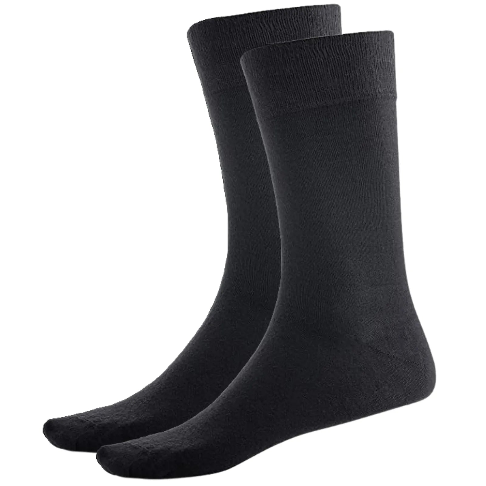 BAMBOO SOCKS Crew Natural Eco Healthy Enviro Unisex Work Anti-Bacterial Business - Black