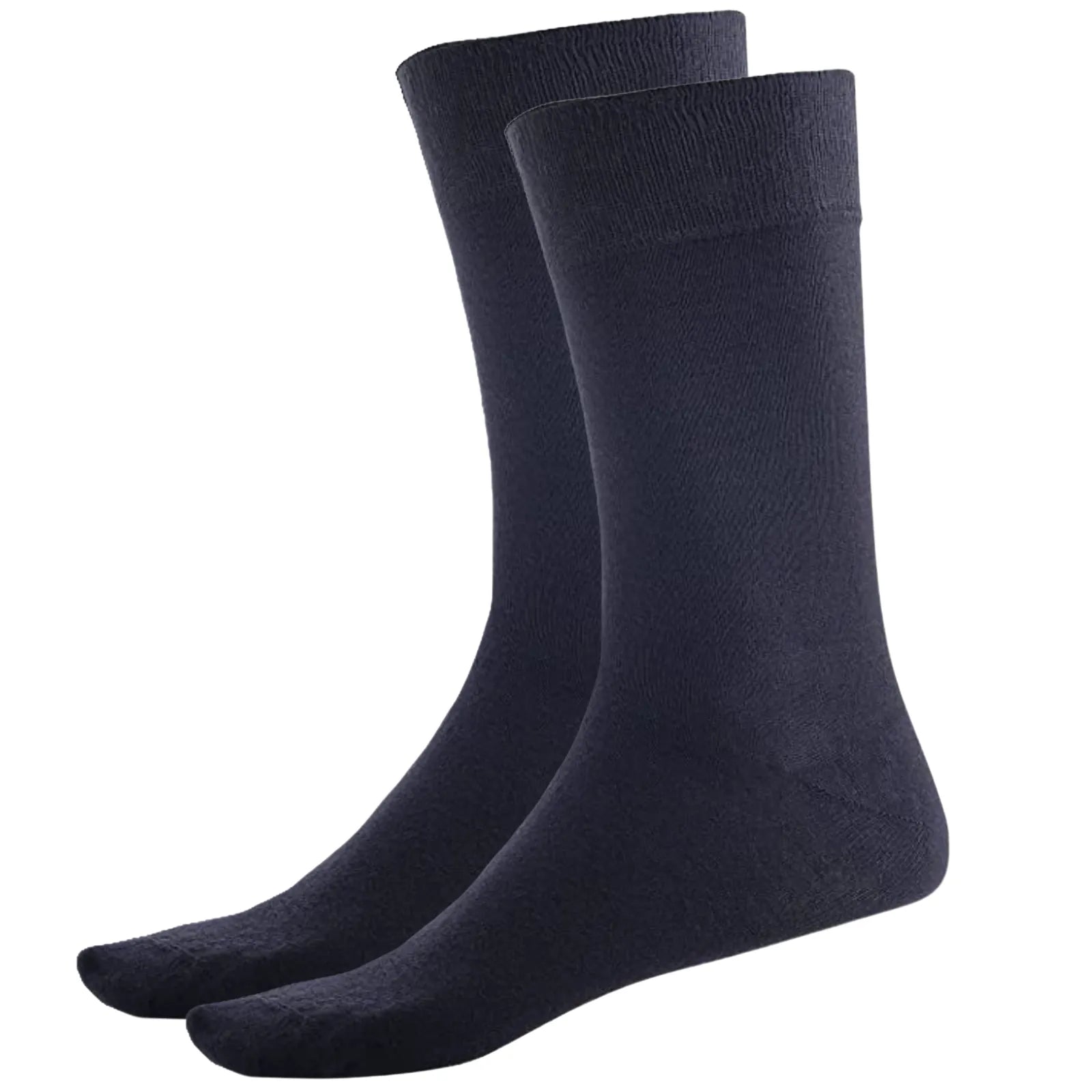BAMBOO SOCKS Crew Natural Eco Healthy Enviro Unisex Work Anti-Bacterial Business - Navy
