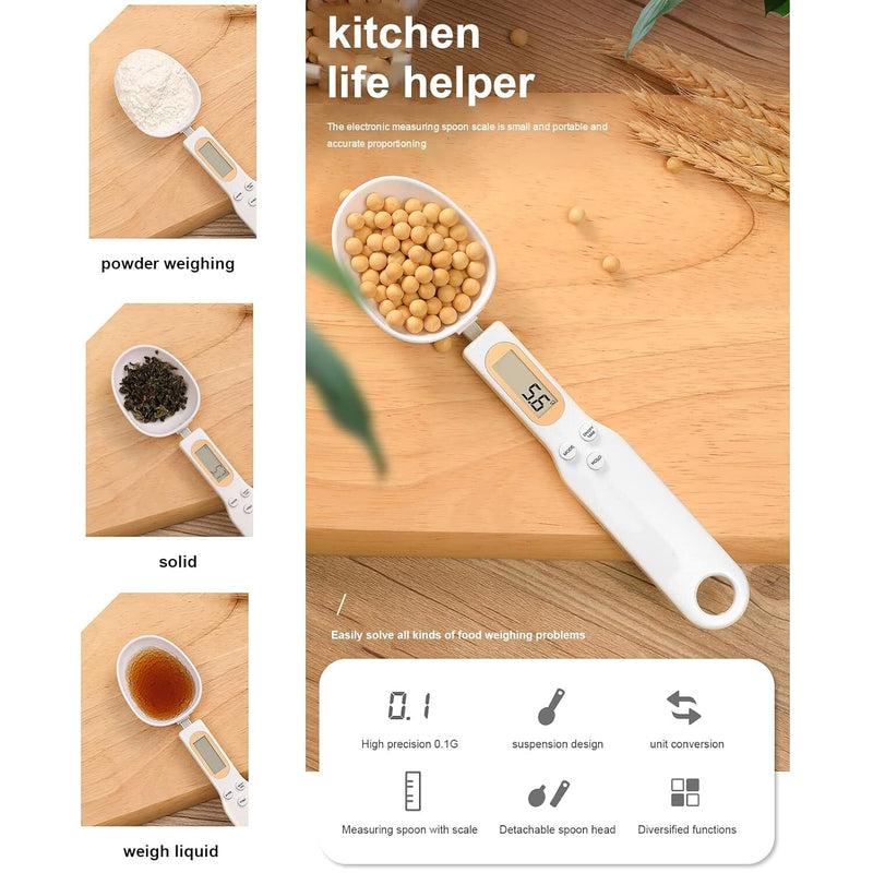 Weighing Electronic Digital Spoon Scale LCD Display Kitchen Food Measuring Tools