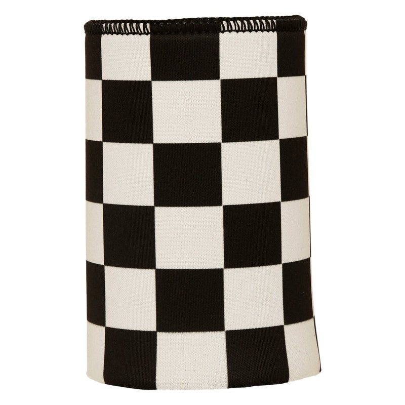 Large Checkerboard Stubby Cooler - Standard