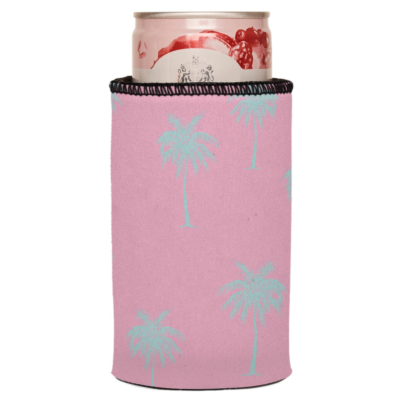 Palm Trees Aqua Pink Stubby Cooler - Standard