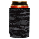 Digital Pixel Black Camo Stubby Cooler - Standard
