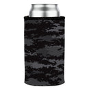 Digital Pixel Black Camo Stubby Cooler - Standard