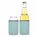 Palm Trees Pink Aqua Stubby Cooler 2-Pack - Standard