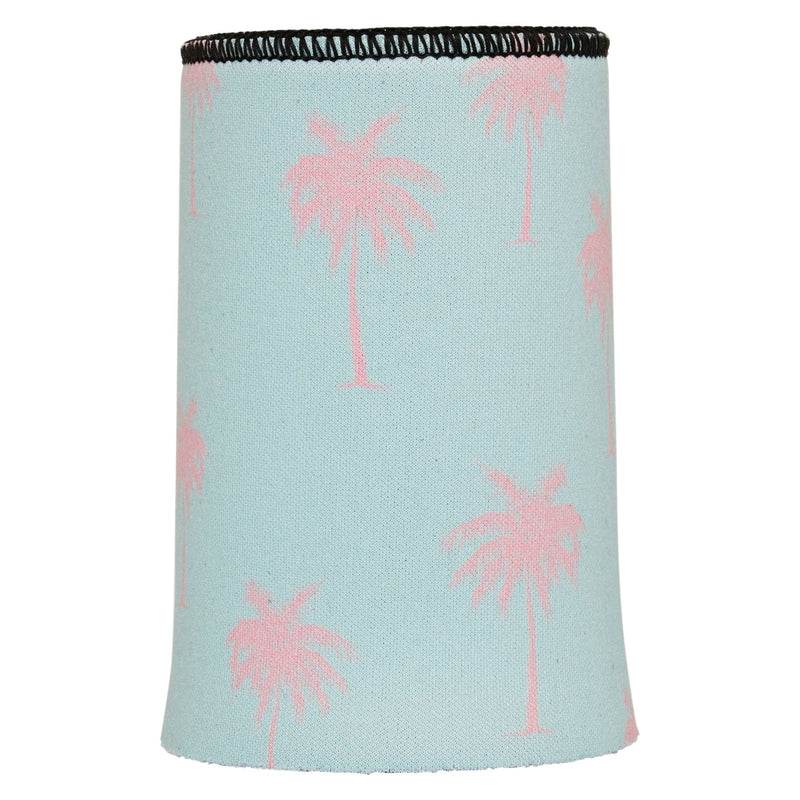 Palm Trees Pink Aqua Stubby Cooler - Standard