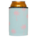 Palm Trees Pink Aqua Stubby Cooler - Standard