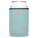 Palm Trees Pink Aqua Stubby Cooler - Standard