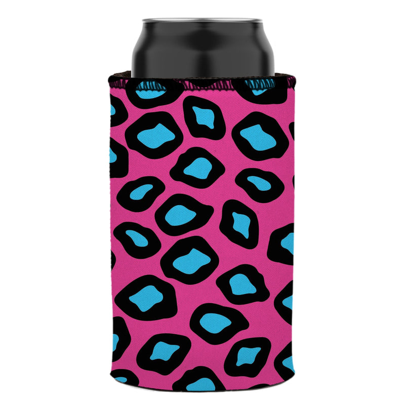 Pink Leopard Print Stubby Cooler - Standard