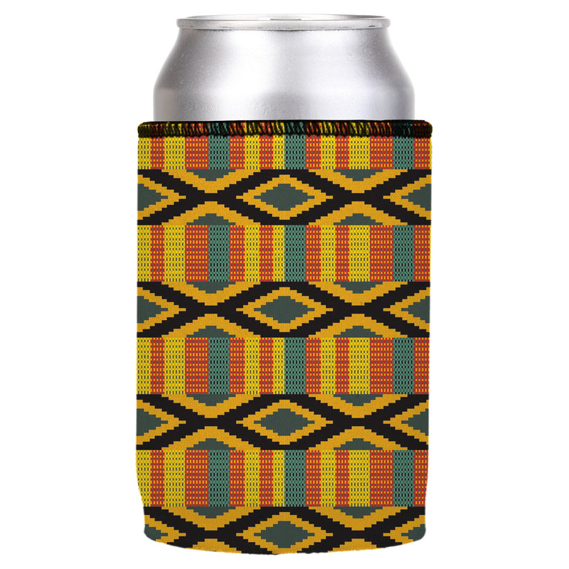 Ghana Kente Stubby Cooler - Standard