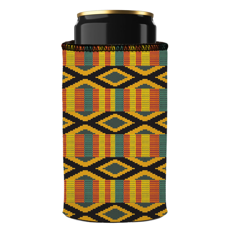 Ghana Kente Stubby Cooler - Standard