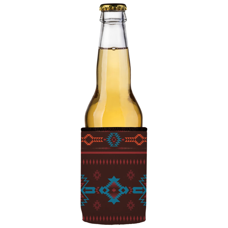 Brown Navajo Rug Stubby Cooler 2-Pack - Standard