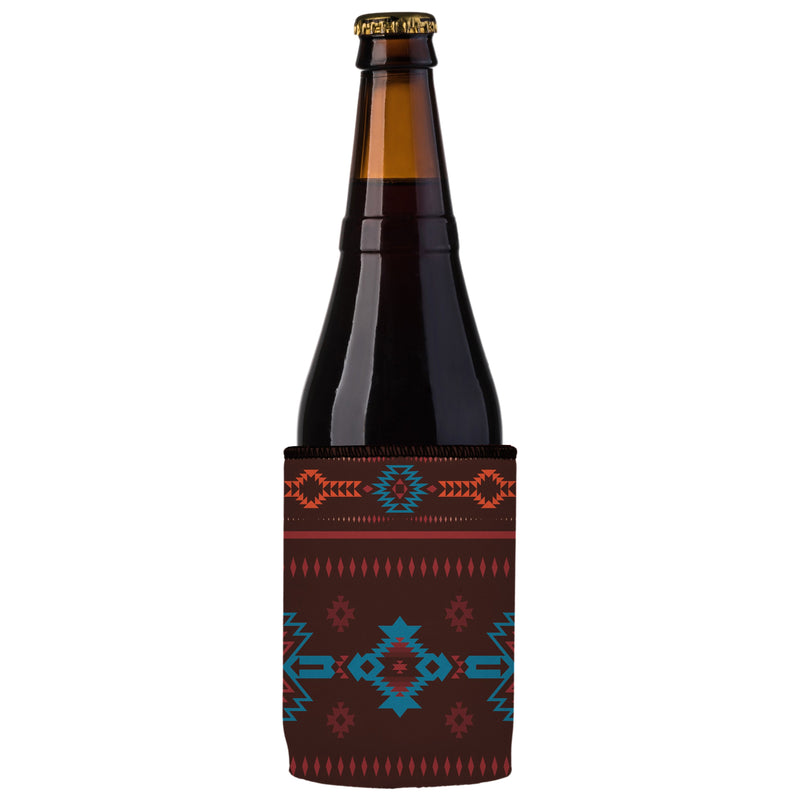 Brown Navajo Rug Stubby Cooler - Standard