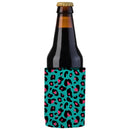 Teal Leopard Pattern Stubby Cooler 2-Pack - Standard