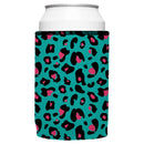 Teal Leopard Pattern Stubby Cooler 2-Pack - Standard