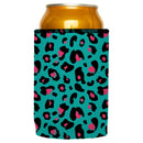 Teal Leopard Pattern Stubby Cooler - Standard