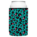 Teal Leopard Pattern Stubby Cooler - Standard