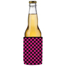 Pink Checkerboard Stubby Cooler - Standard