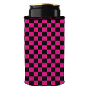Pink Checkerboard Stubby Cooler - Standard